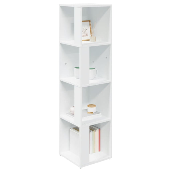 Weißes Eckregal, 132 cm hoch