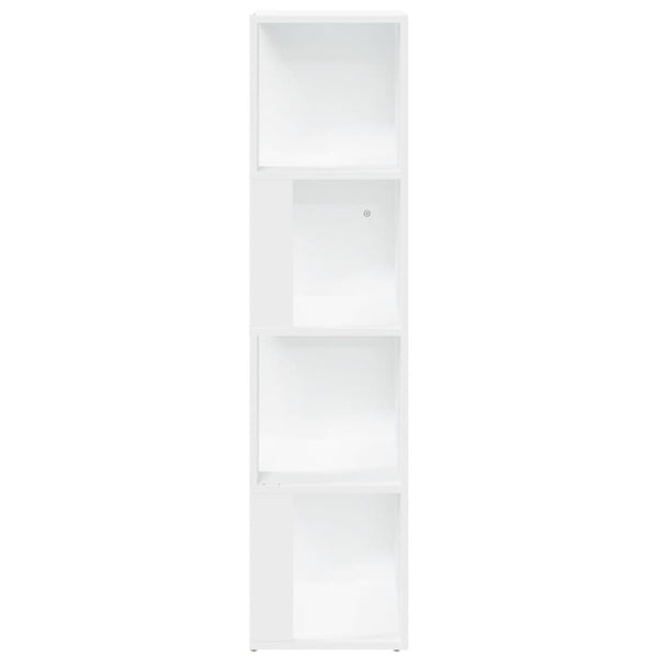 Weißes Eckregal, 132 cm hoch
