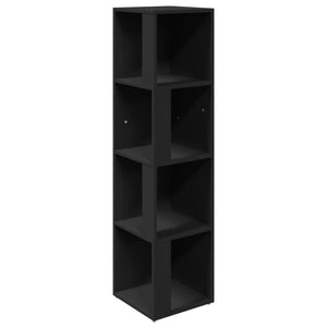 Schwarzes Eckregal 33x33x132cm