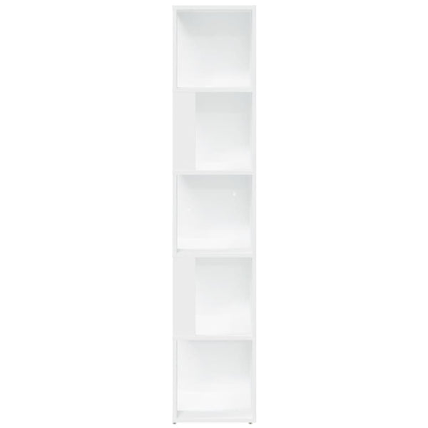 Weißes Eckregal, 164,5 cm Hoch