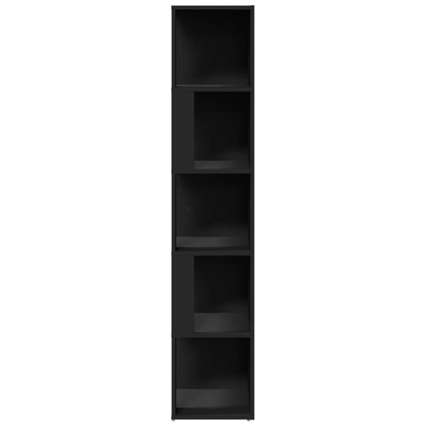 Schwarzes Eckregal 33x33x164,5 cm