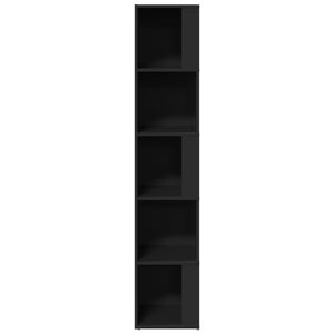 Schwarzes Eckregal 33x33x164,5 cm