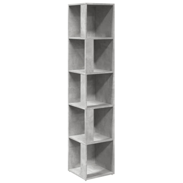 Eckregal Betongrau, 164,5 cm hoch