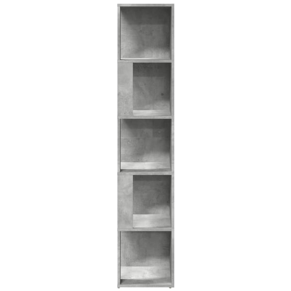 Eckregal Betongrau, 164,5 cm hoch