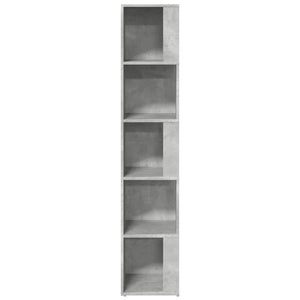 Eckregal Betongrau, 164,5 cm hoch