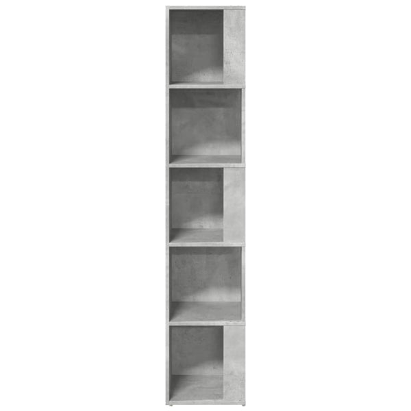 Eckregal Betongrau, 164,5 cm hoch