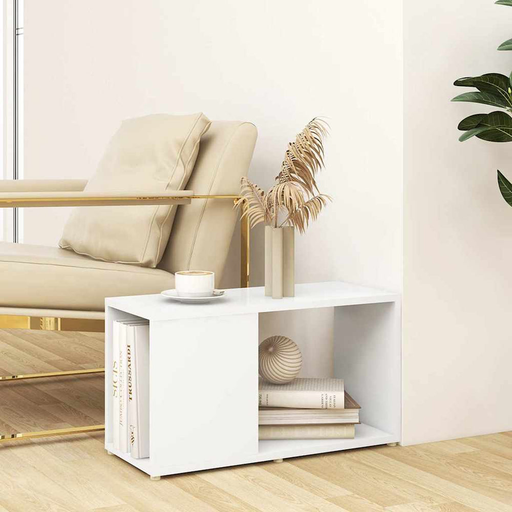 vidaXL Meuble TV blanc 60x24x32 cm Aggloméré