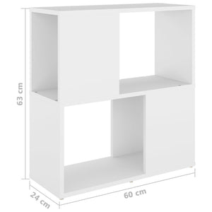 Bücherregal Weiß 60x24x63cm