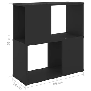 Schwarzes Bücherregal 60 cm