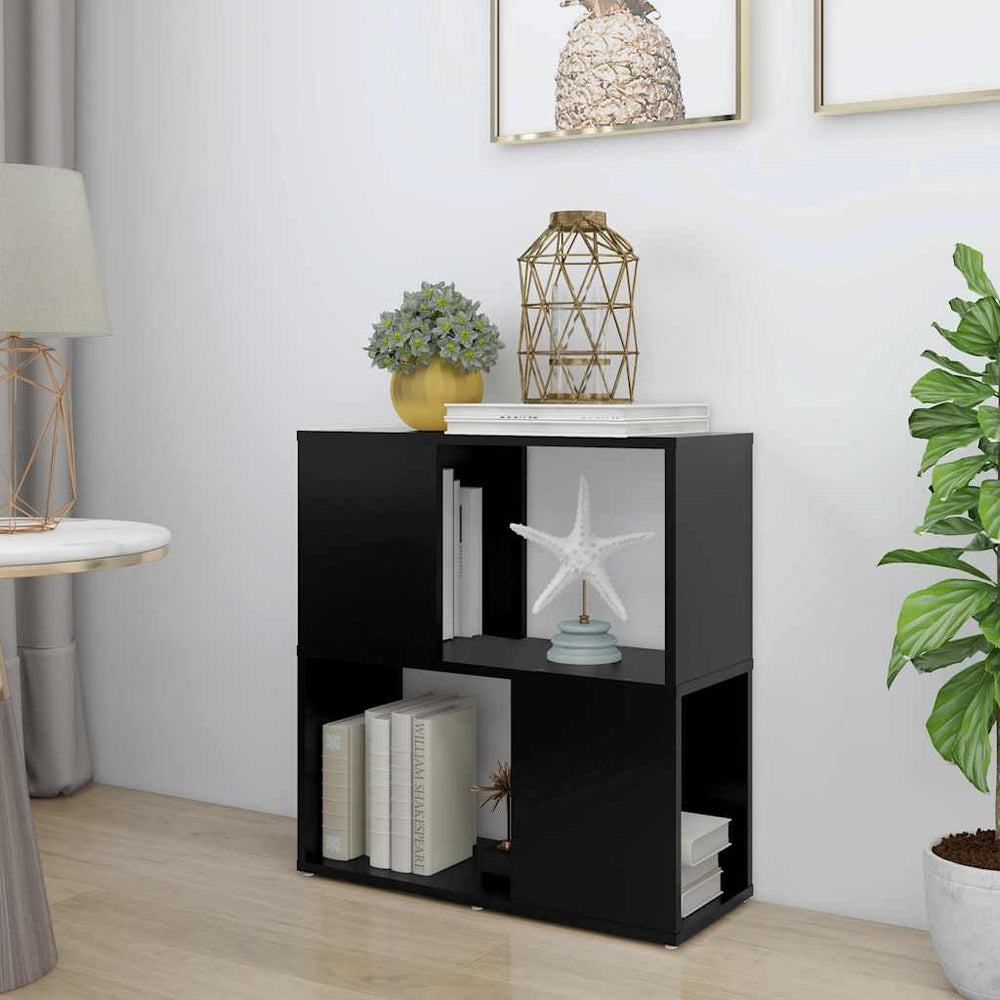 Schwarzes Bücherregal 60 cm