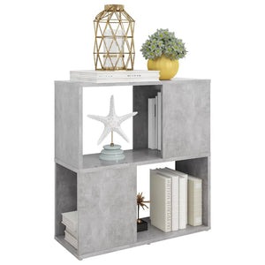 Betongraues Bücherregal, 60 cm