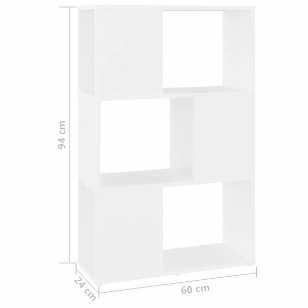 Weißes Bücherregal Raumteiler 60x94 cm