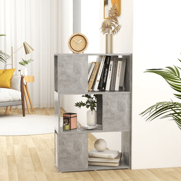 Betongraues Bücherregal Raumteiler 60x94 cm