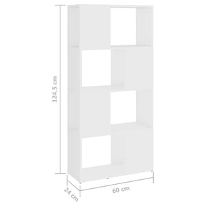 Weißes Bücherregal Raumteiler 60x24x124,5cm