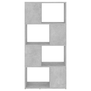 Betongraues Bücherregal/Raumteiler, 60 cm