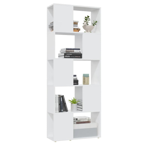 Weißes Bücherregal Raumteiler 60x24x155