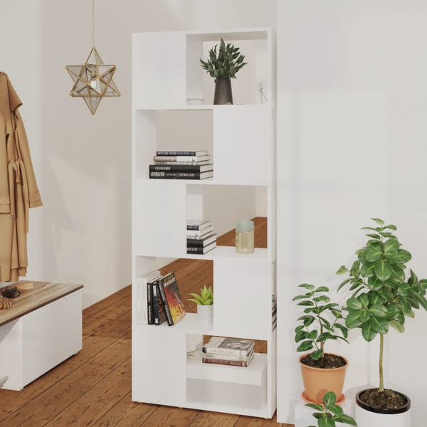 Weißes Bücherregal Raumteiler 60x24x155