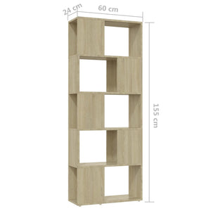 Sonoma-Eiche Bücherregal Raumteiler 60x155 cm