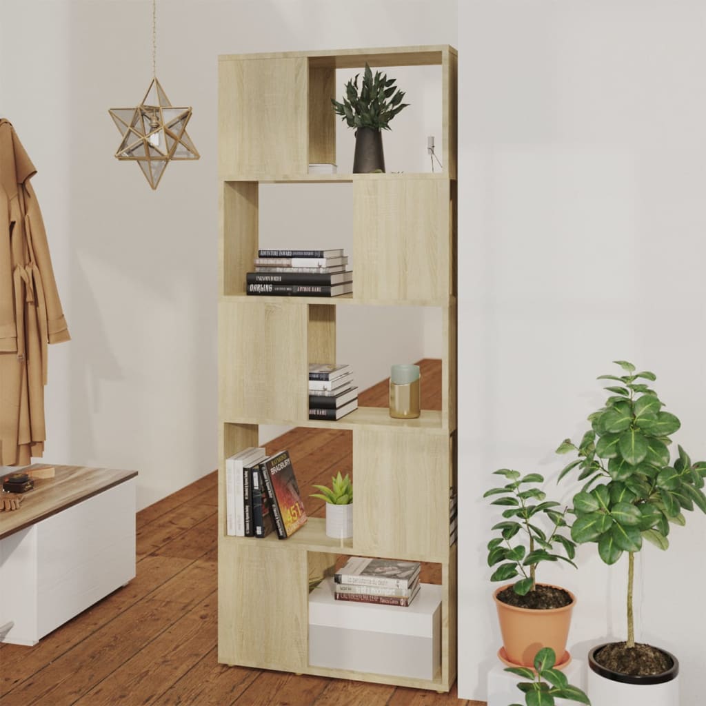 Sonoma-Eiche Bücherregal Raumteiler 60x155 cm