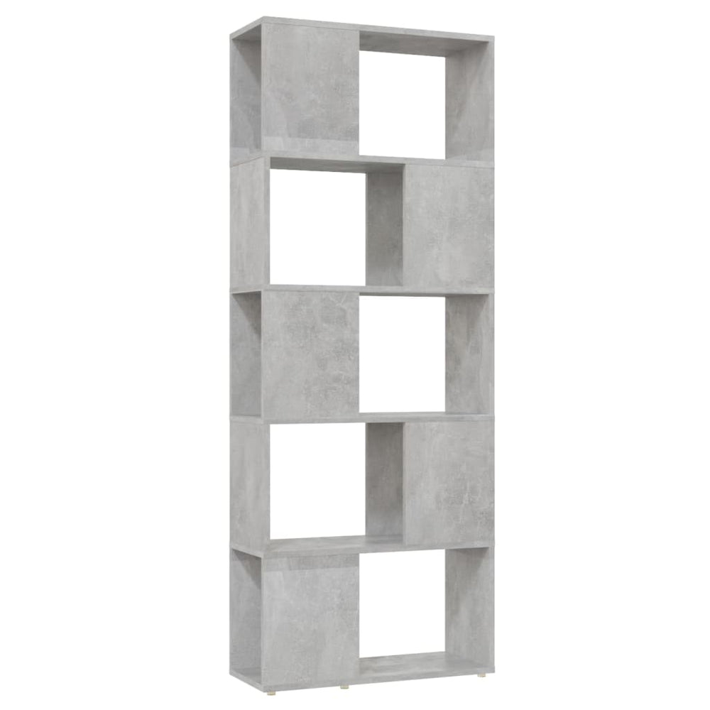 Betongraues Bücherregal Raumteiler 60x24x155 cm