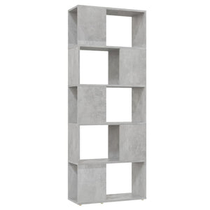 Betongraues Bücherregal Raumteiler 60x24x155 cm