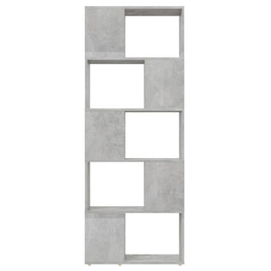 Betongraues Bücherregal Raumteiler 60x24x155 cm