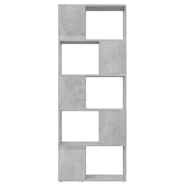 Betongraues Bücherregal Raumteiler 60x24x155 cm