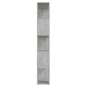 Betongraues Bücherregal Raumteiler 60x24x155 cm