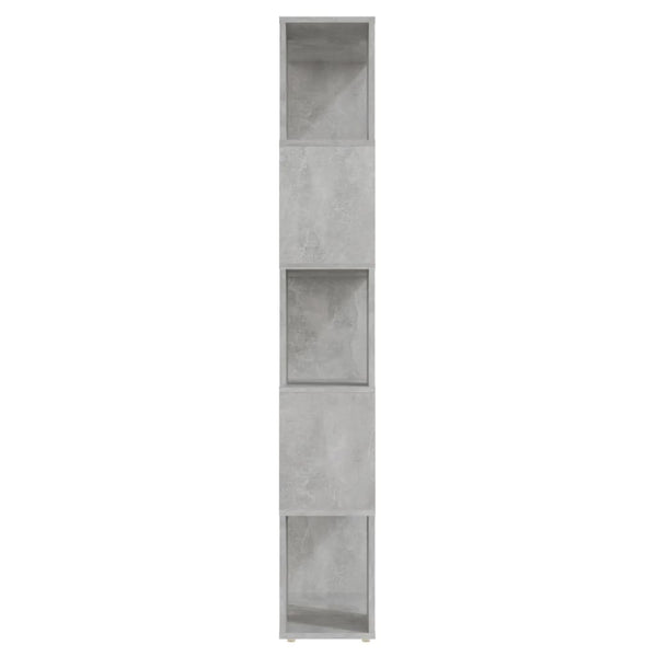 Betongraues Bücherregal Raumteiler 60x24x155 cm