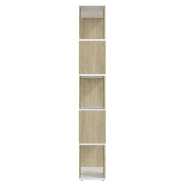 Bücherregal Raumteiler Weiß/Sonoma-Eiche 60x155 cm