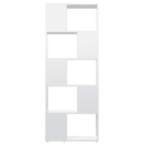 Hochglanz Bücherregal Raumteiler Weiß 60x155 cm