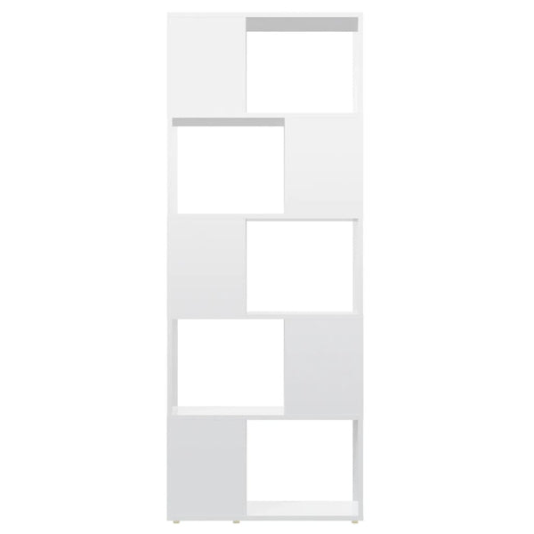 Hochglanz Bücherregal Raumteiler Weiß 60x155 cm