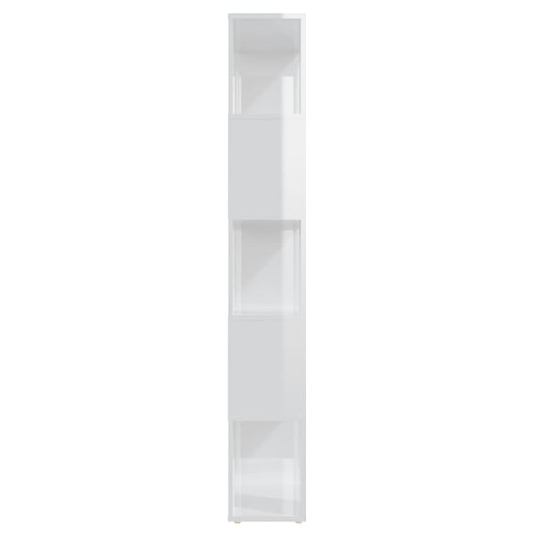 Hochglanz Bücherregal Raumteiler Weiß 60x155 cm