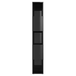 Hochglanz Bücherregal Raumteiler Schwarz 60x155 cm