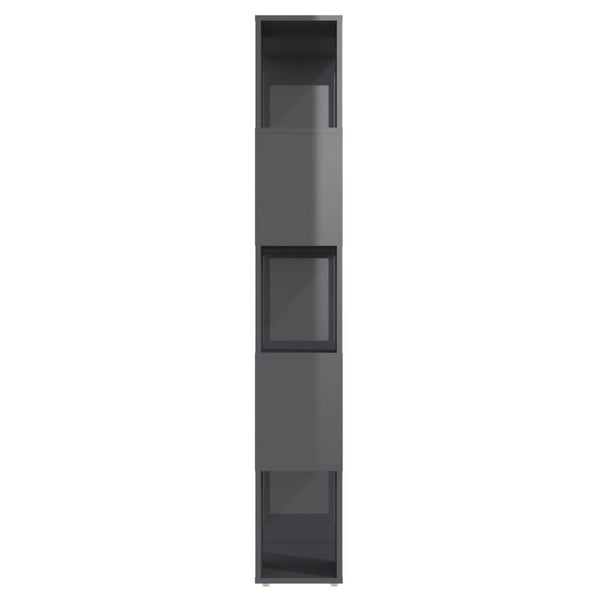 Hochglanz Bücherregal Raumteiler Grau 60x155 cm