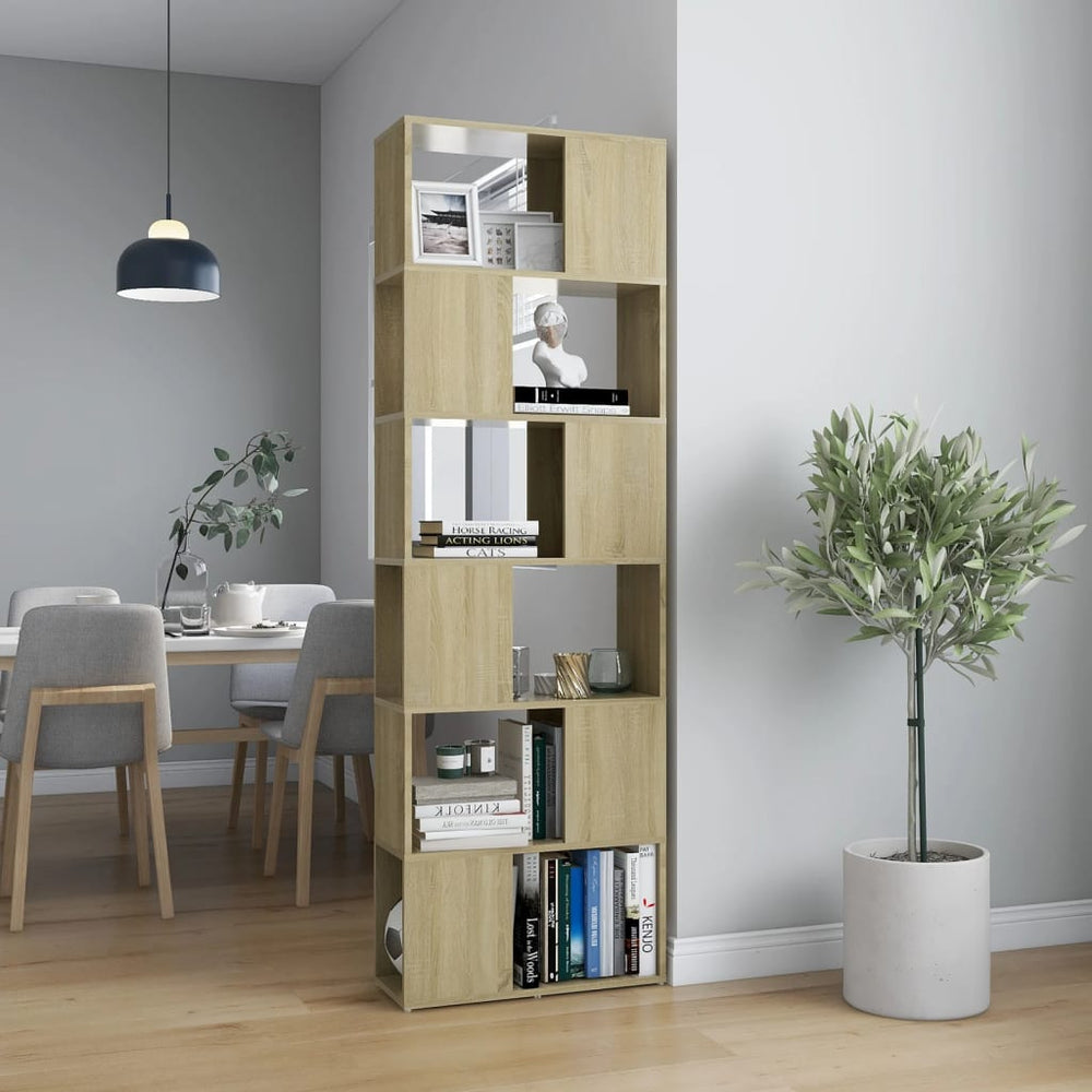 Sonoma Eiche Bücherregal Raumteiler 186 cm