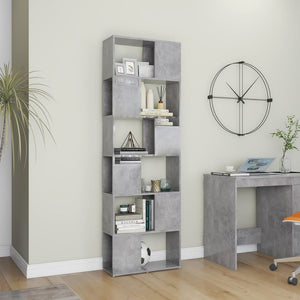 Betongraues Bücherregal Raumteiler 186 cm