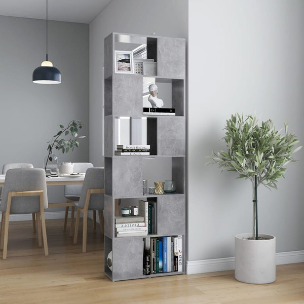 Betongraues Bücherregal Raumteiler 186 cm