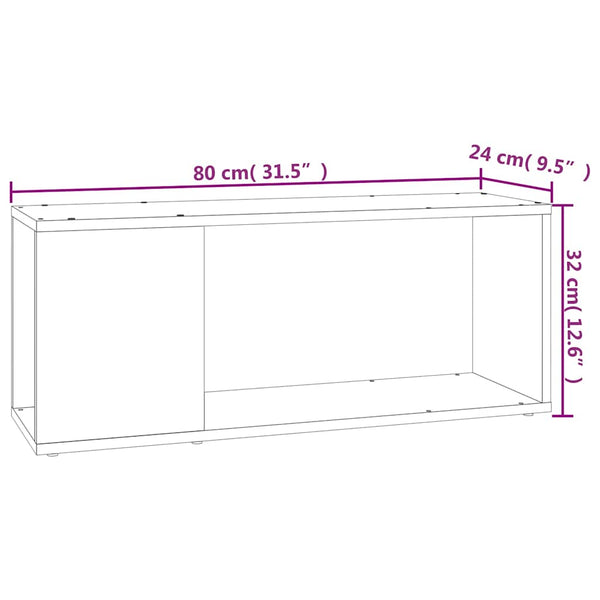 Schwarzer TV-Schrank 80 cm