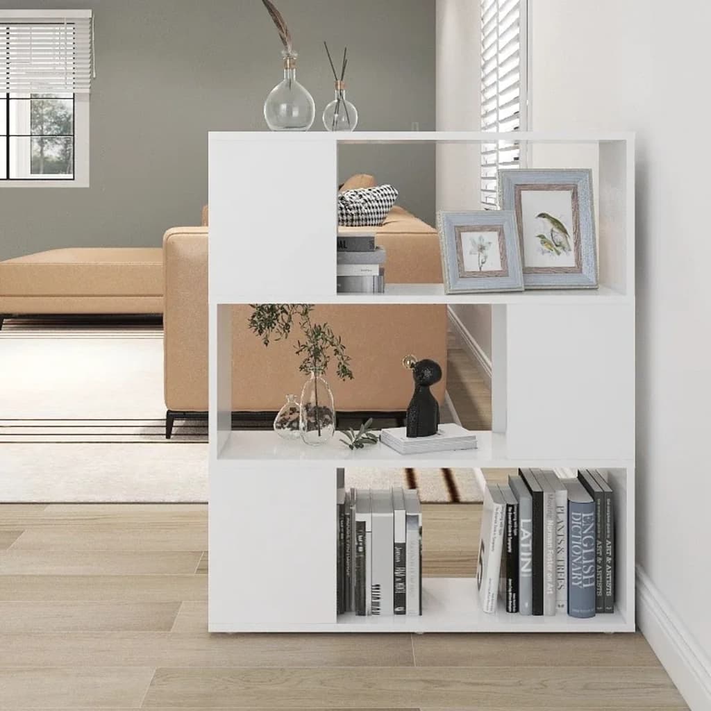 Weißes Bücherregal Raumteiler 80x94 cm