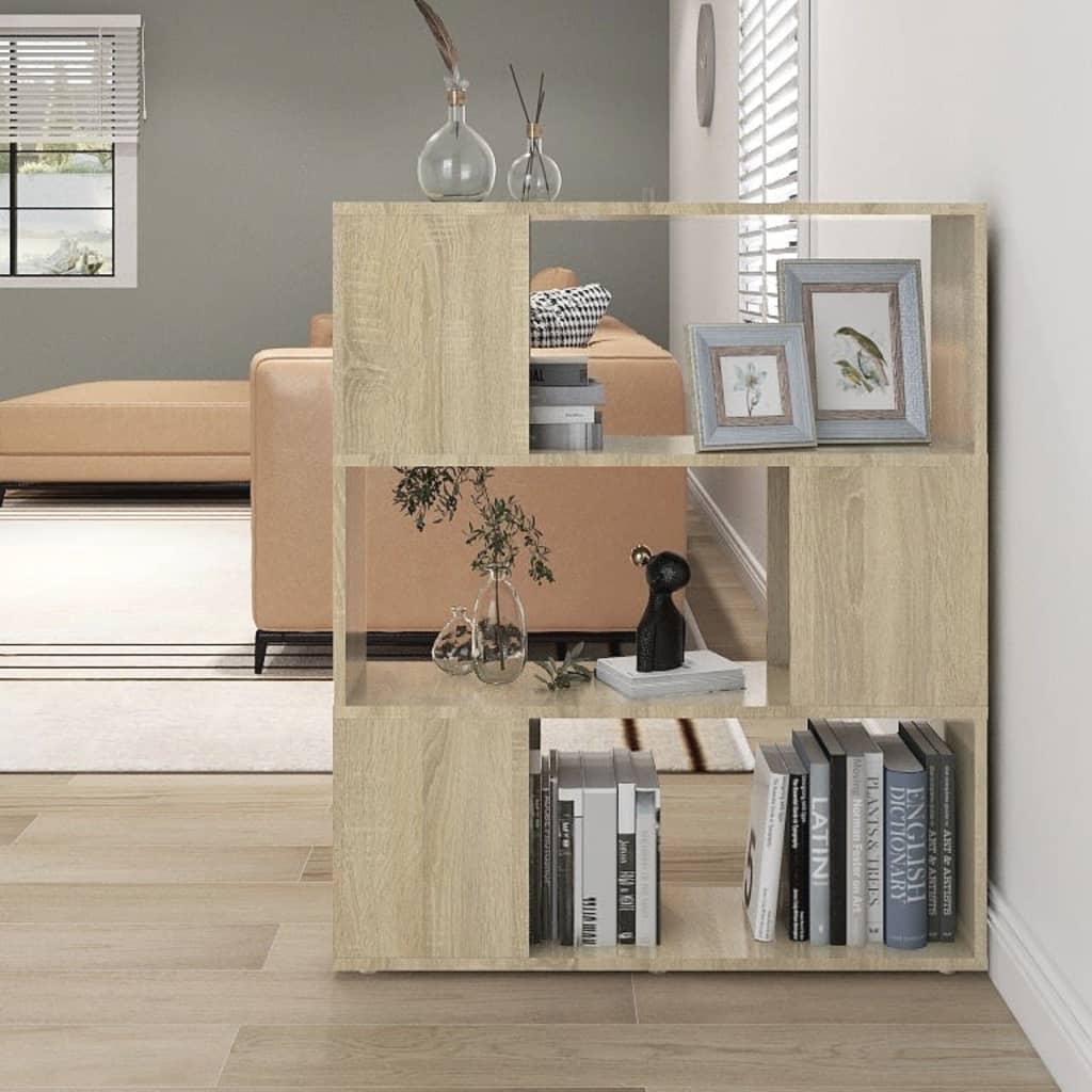Sonoma Eiche Bücherregal Raumteiler 80x94 cm