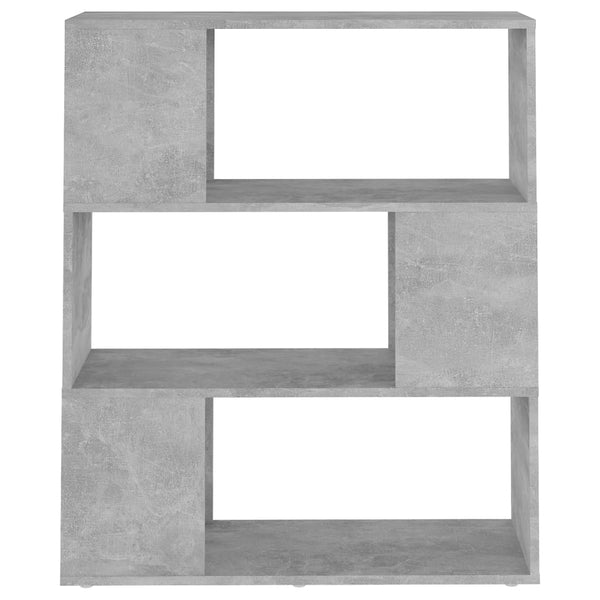 Betongraues Bücherregal/Raumteiler, 80x94 cm