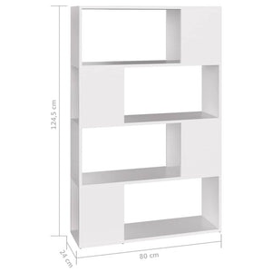 Weißes Bücherregal Raumteiler 80x124,5 cm