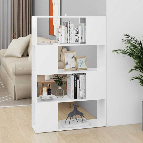 Weißes Bücherregal Raumteiler 80x124,5 cm
