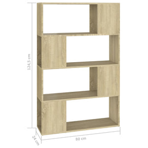 Sonoma Eiche Bücherregal Raumteiler 80cm