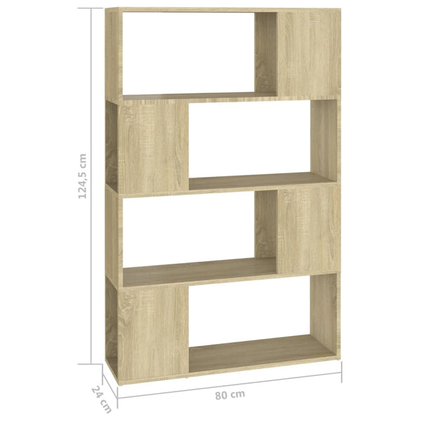 Sonoma Eiche Bücherregal Raumteiler 80cm