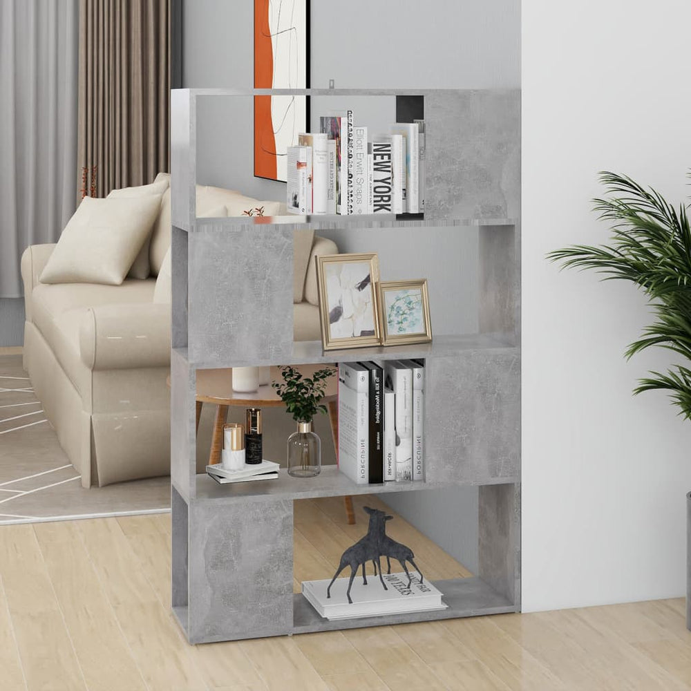 Betongraues Bücherregal / Raumteiler 80cm