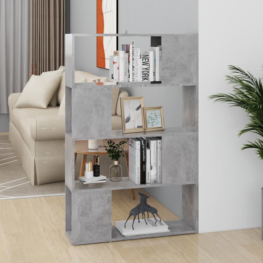 Betongraues Bücherregal / Raumteiler 80cm