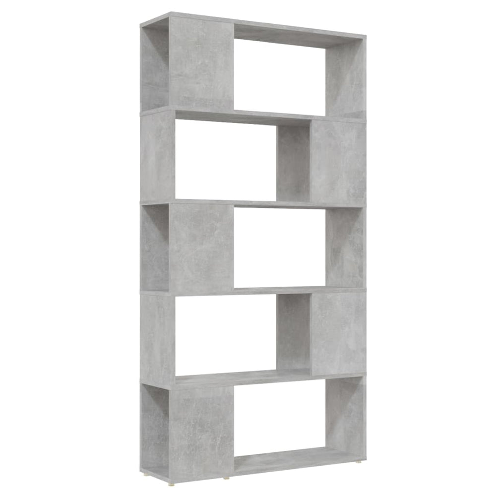 Betongraues Bücherregal Raumteiler 80x24x155 cm