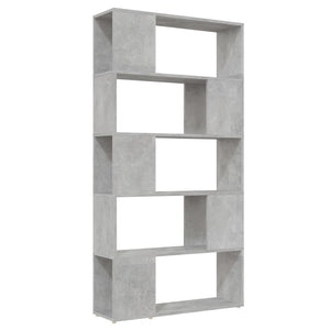 Betongraues Bücherregal Raumteiler 80x24x155 cm